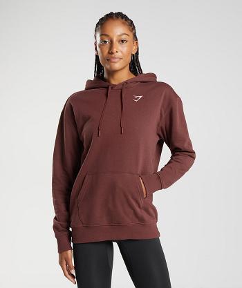 Sudadera Con Capucha Gymshark Entrenamiento Boyfriend Mujer Rosas Marrones | CO 2009JPQ